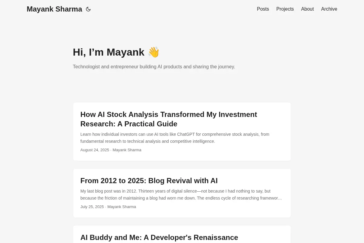 Mayank Sharma
