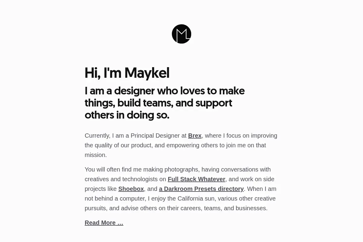 Maykel Loomans — Designer, Digital Product Builder & Photographer