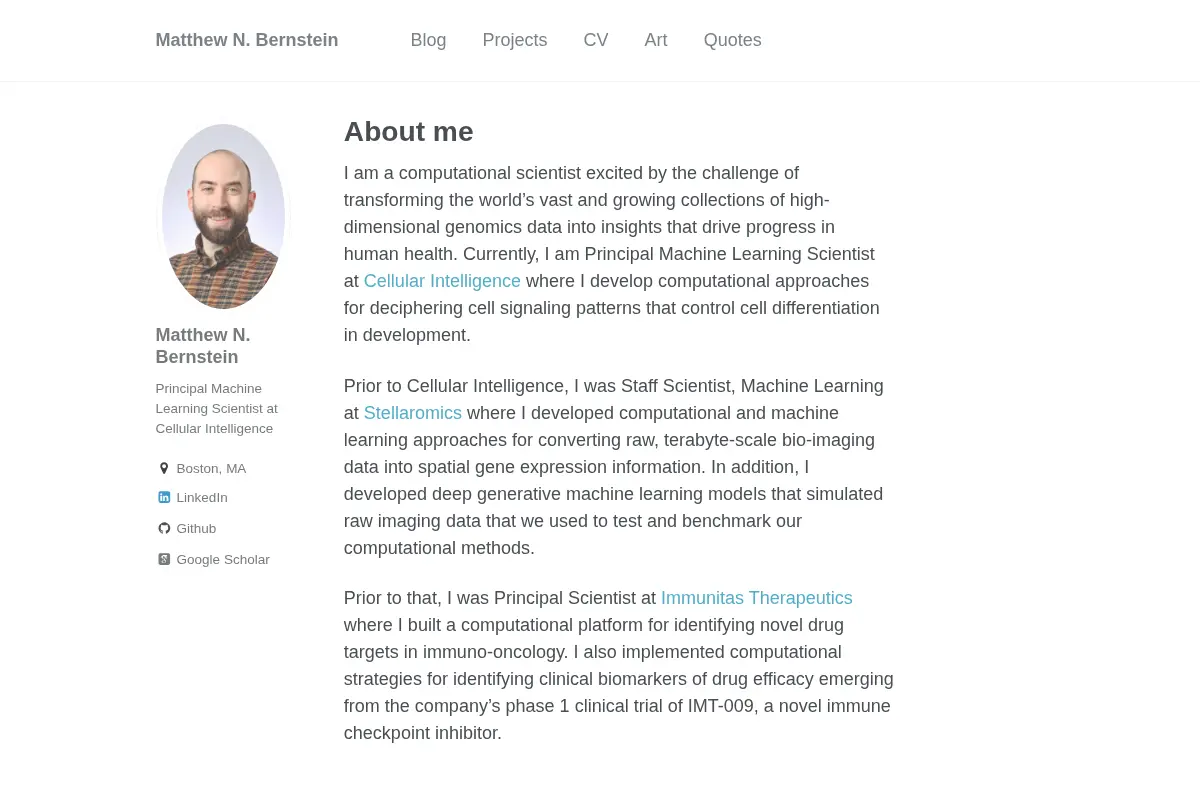 About me - Matthew N. Bernstein