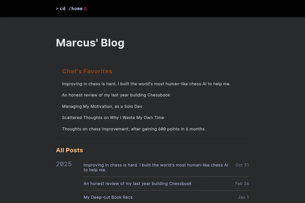 Marcus' Blog