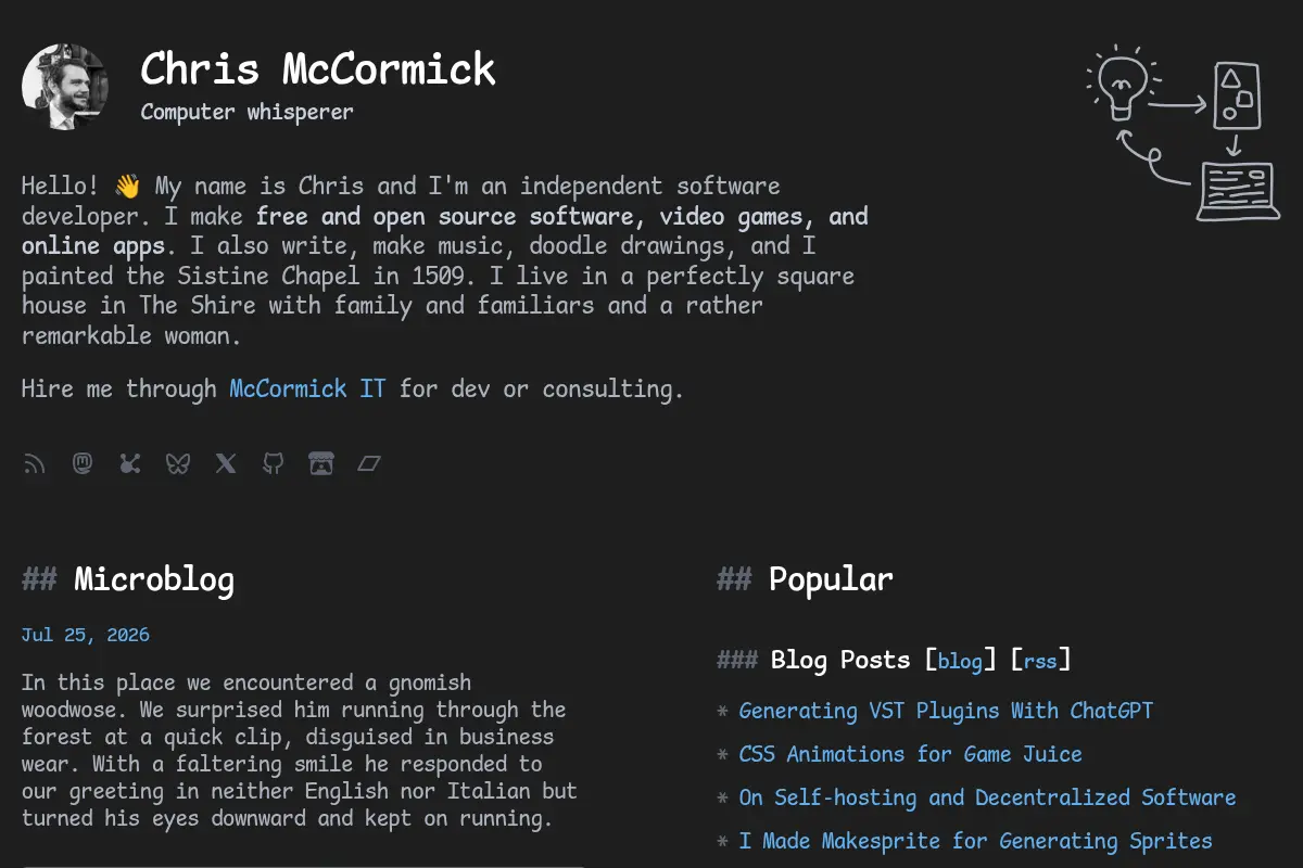 Chris McCormick - independent software developer