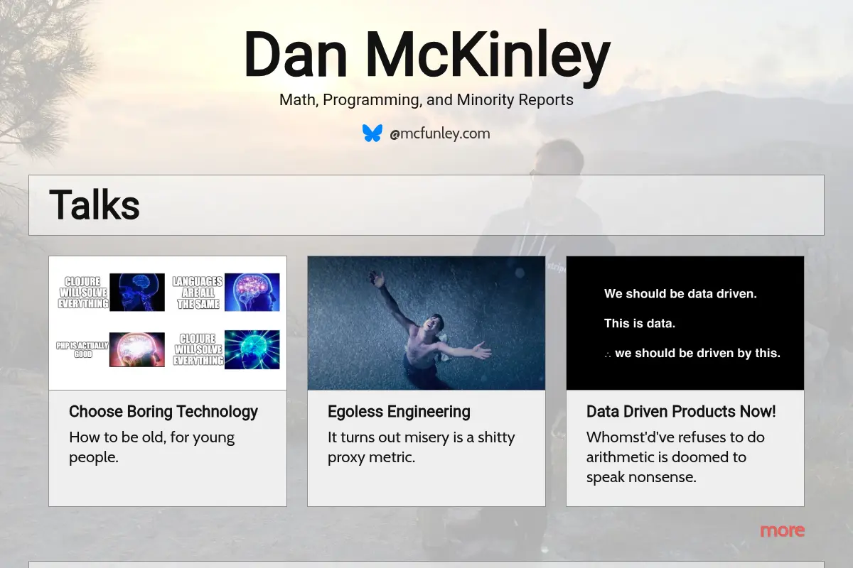 Dan McKinley :: Math, Programming, and Minority Reports