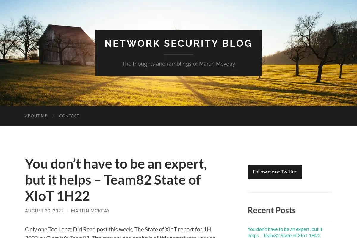 Network Security Blog by Martin Mckeay