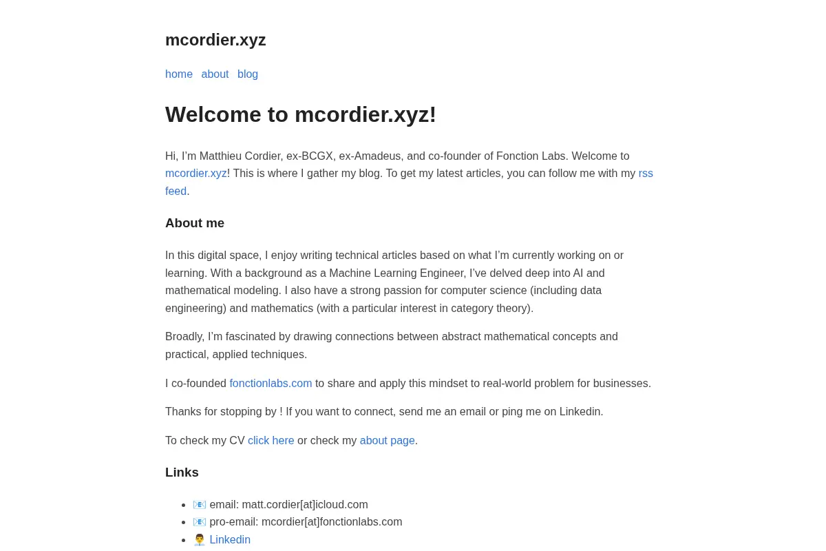 Homepage | mcordier.xyz