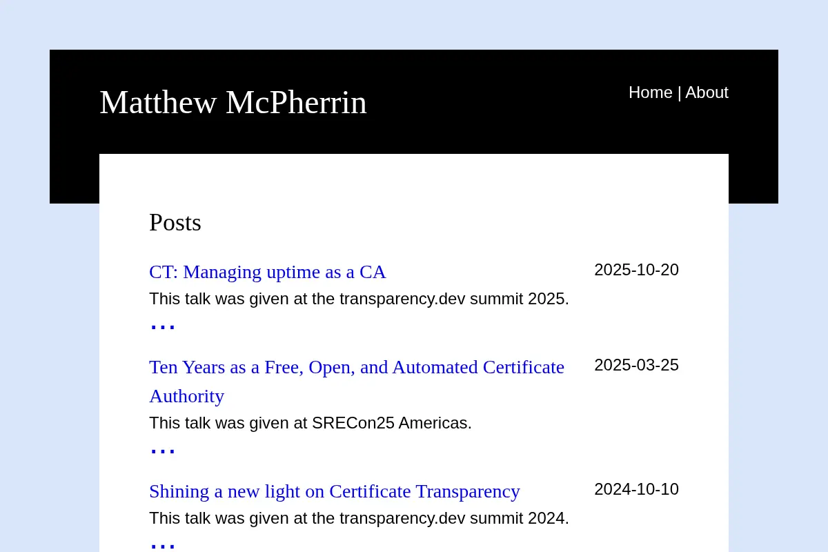 Matthew McPherrin's Website