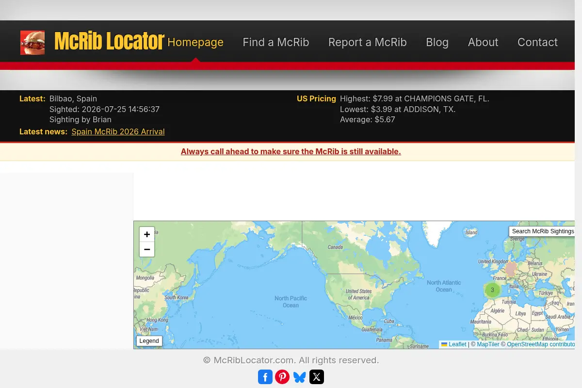 McRib Locator