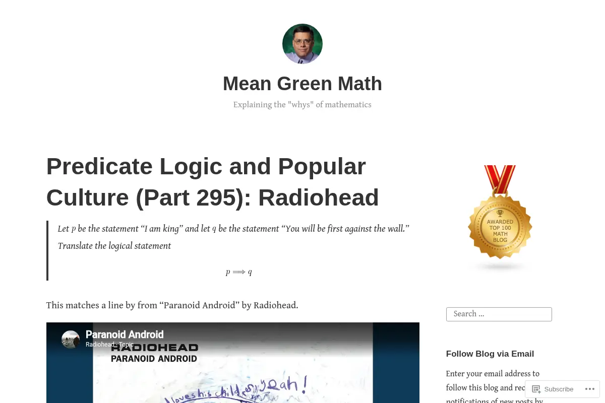 Mean Green Math – Explaining the "whys" of mathematics