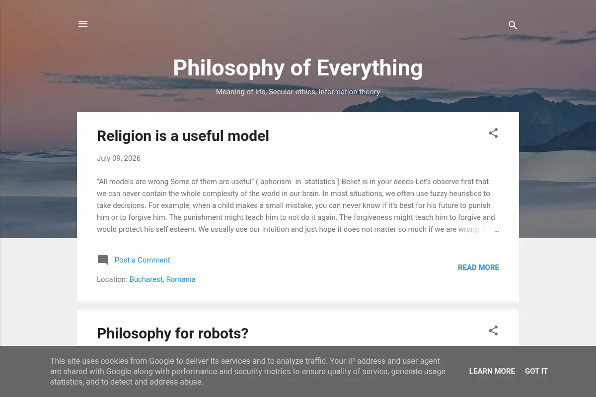 Philosophy of Everything