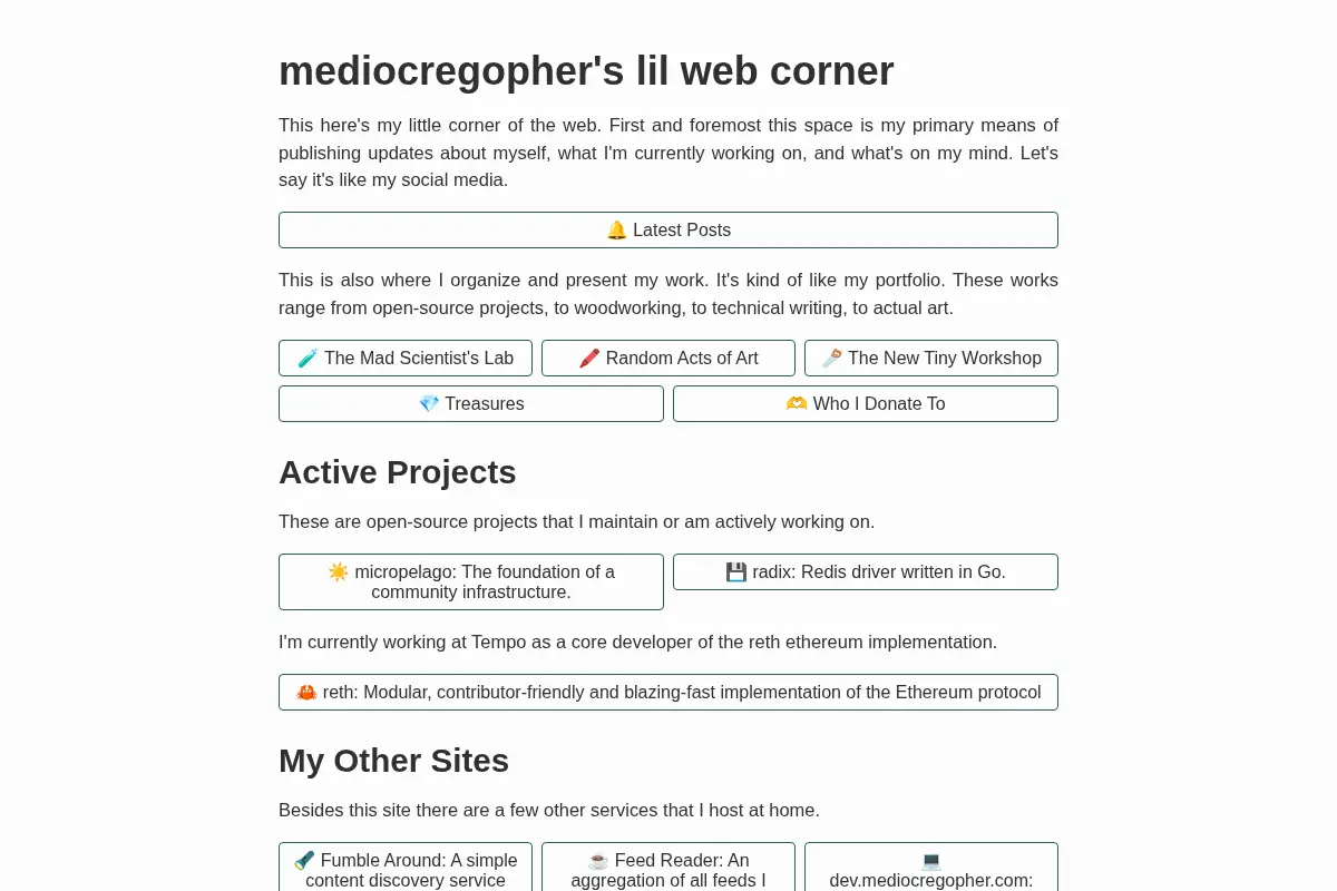 mediocregopher's lil web corner
