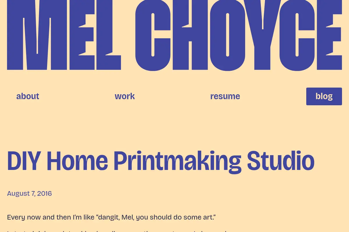 DIY Home Printmaking Studio