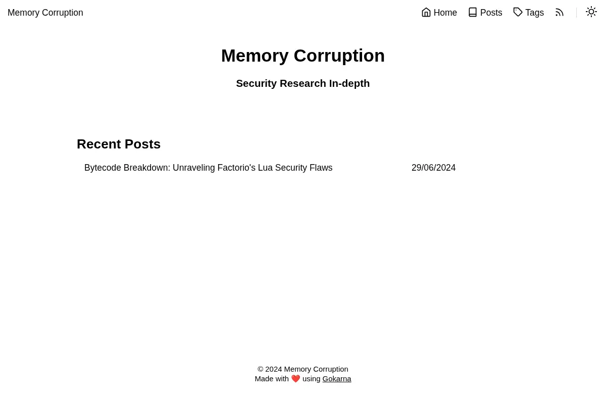 Memory Corruption