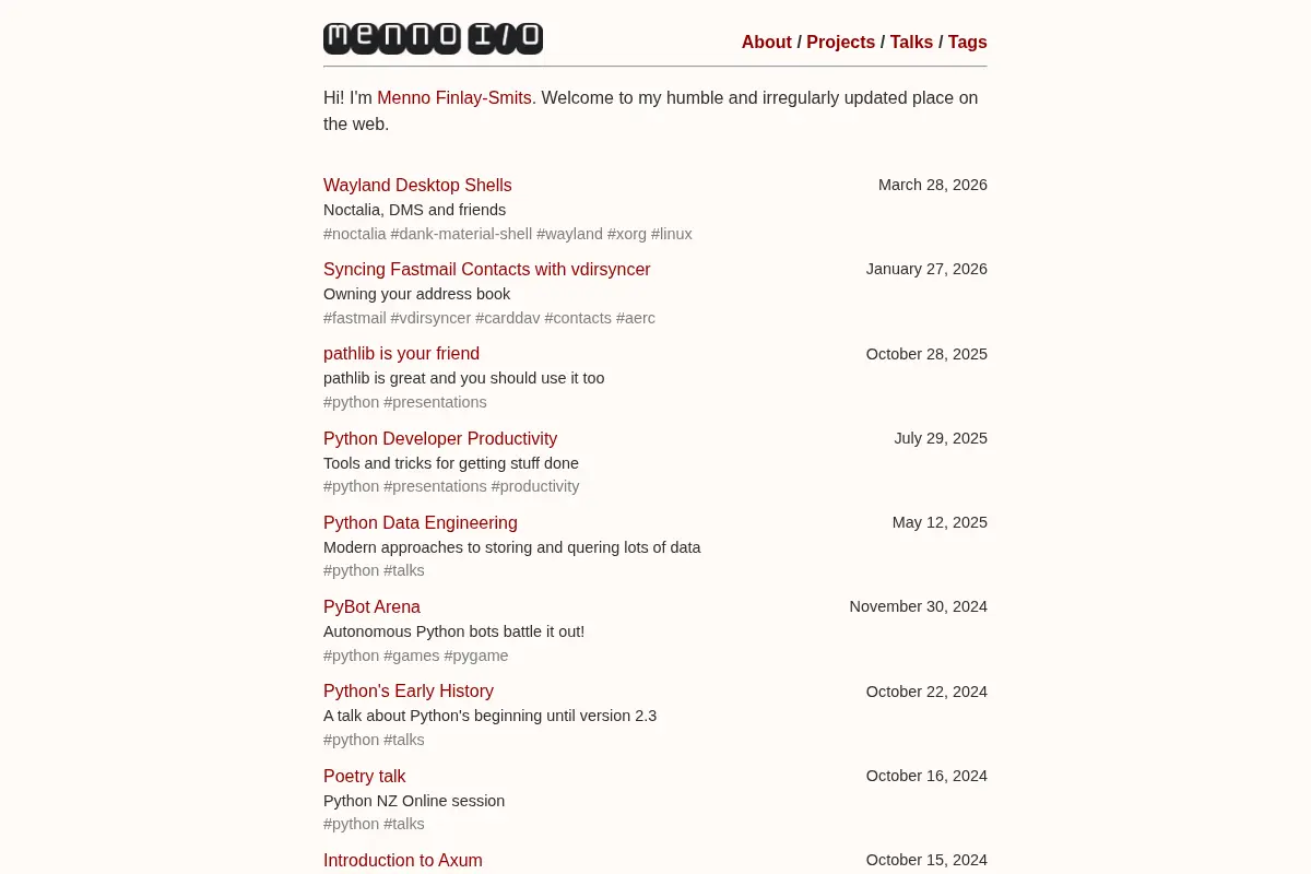 menno.io · Highly irregular postings about technology and life