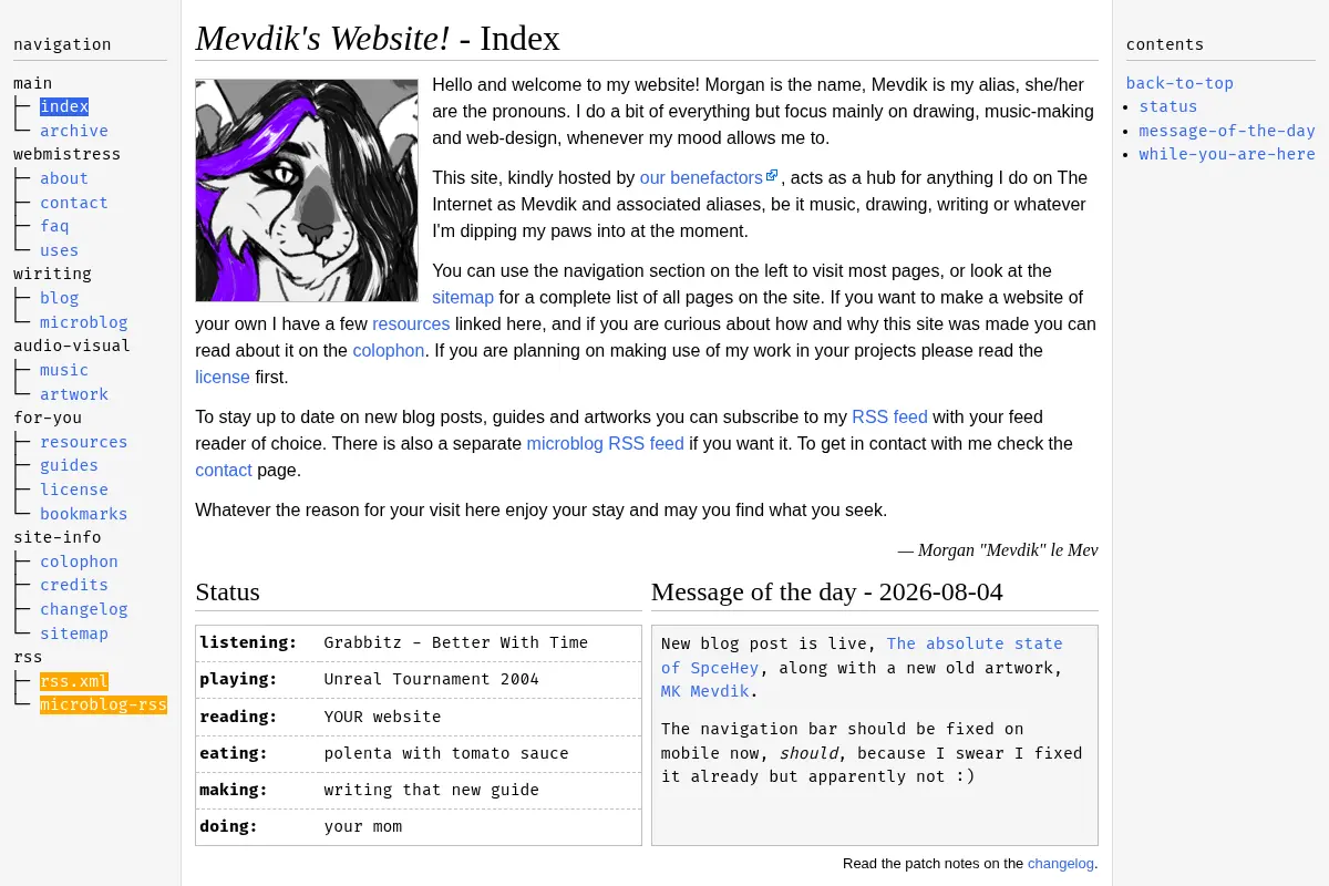 Mevdik - Index