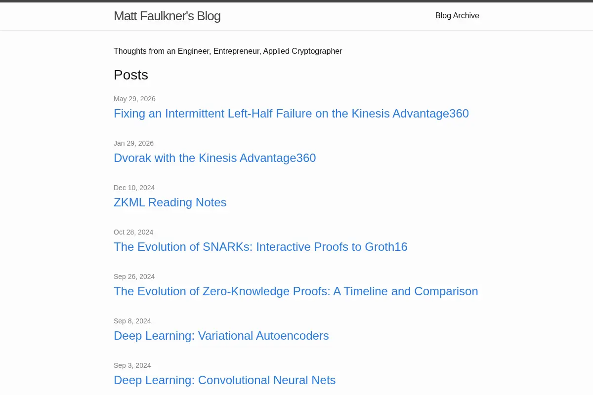 Matt Faulkner’s Blog