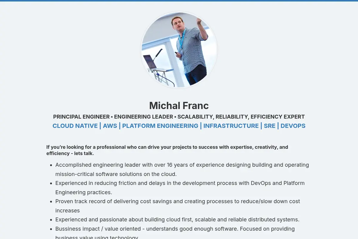 Michal Franc’s Tech Blog