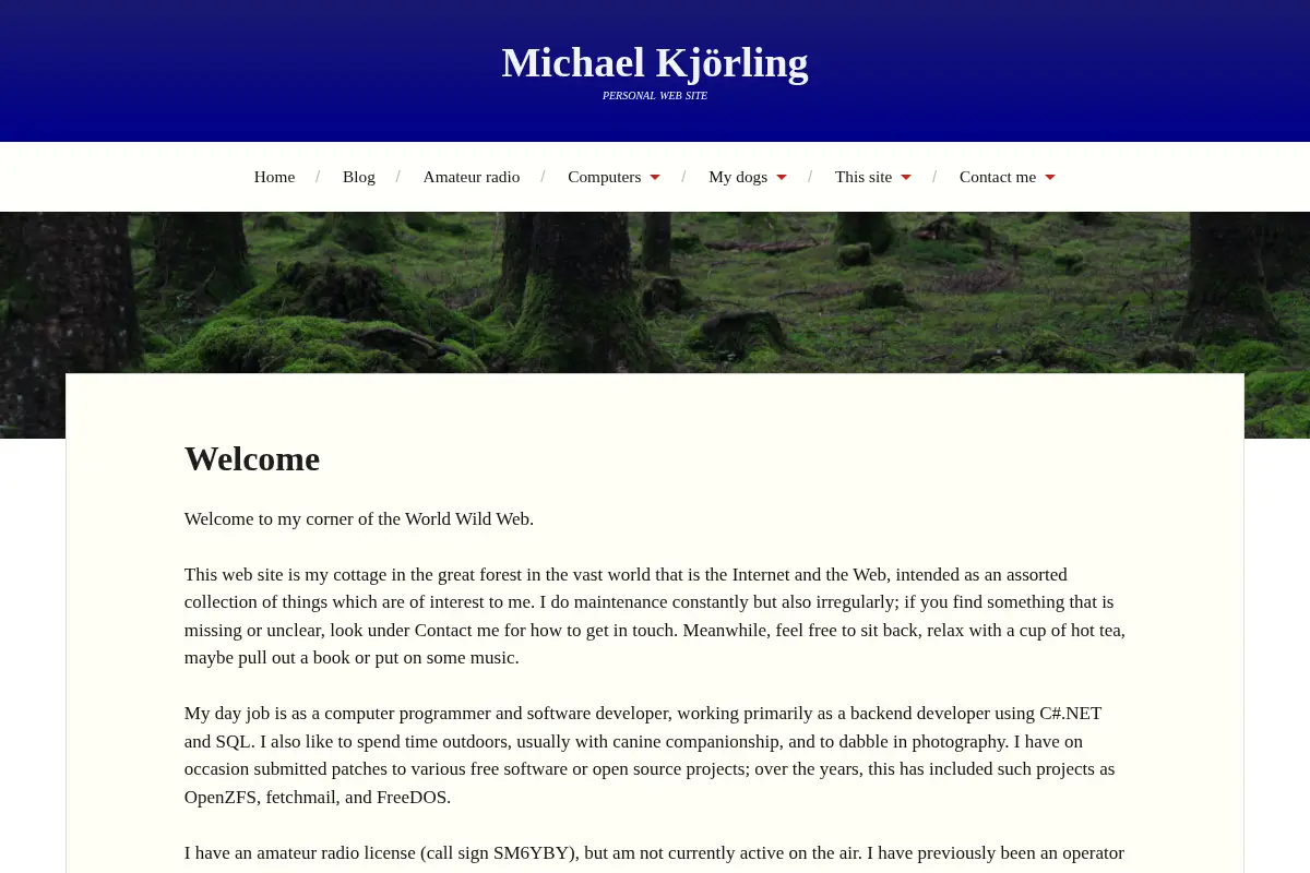 Welcome — Michael Kjörling