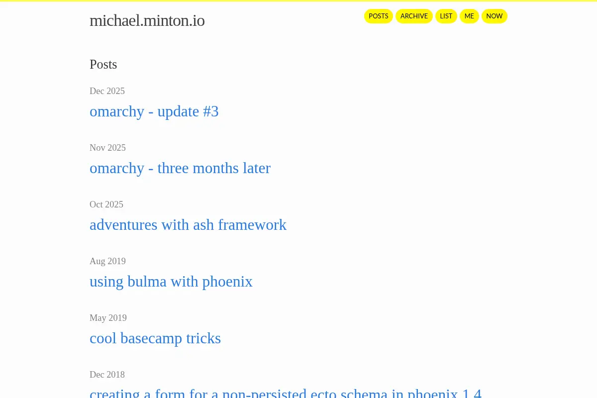 Michael Minton's blog
