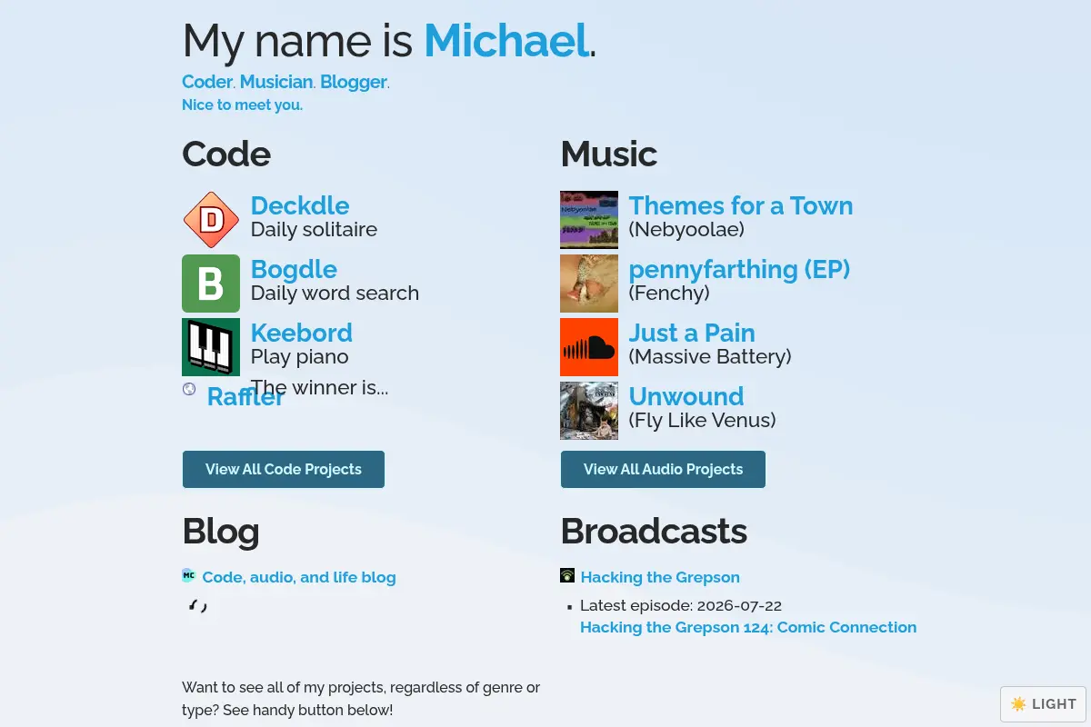 All About Me - Michael Chadwick