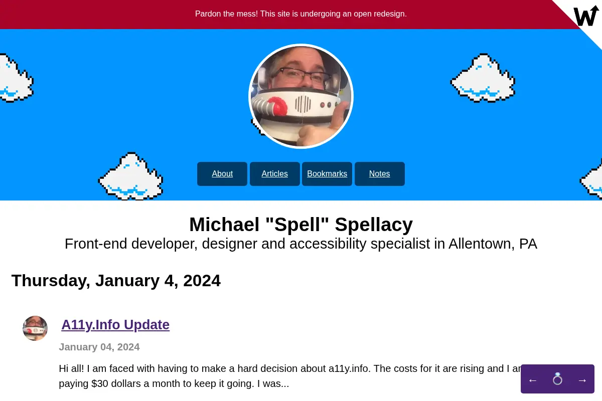 Michael Spellacy - Web developer and accessibility specialist