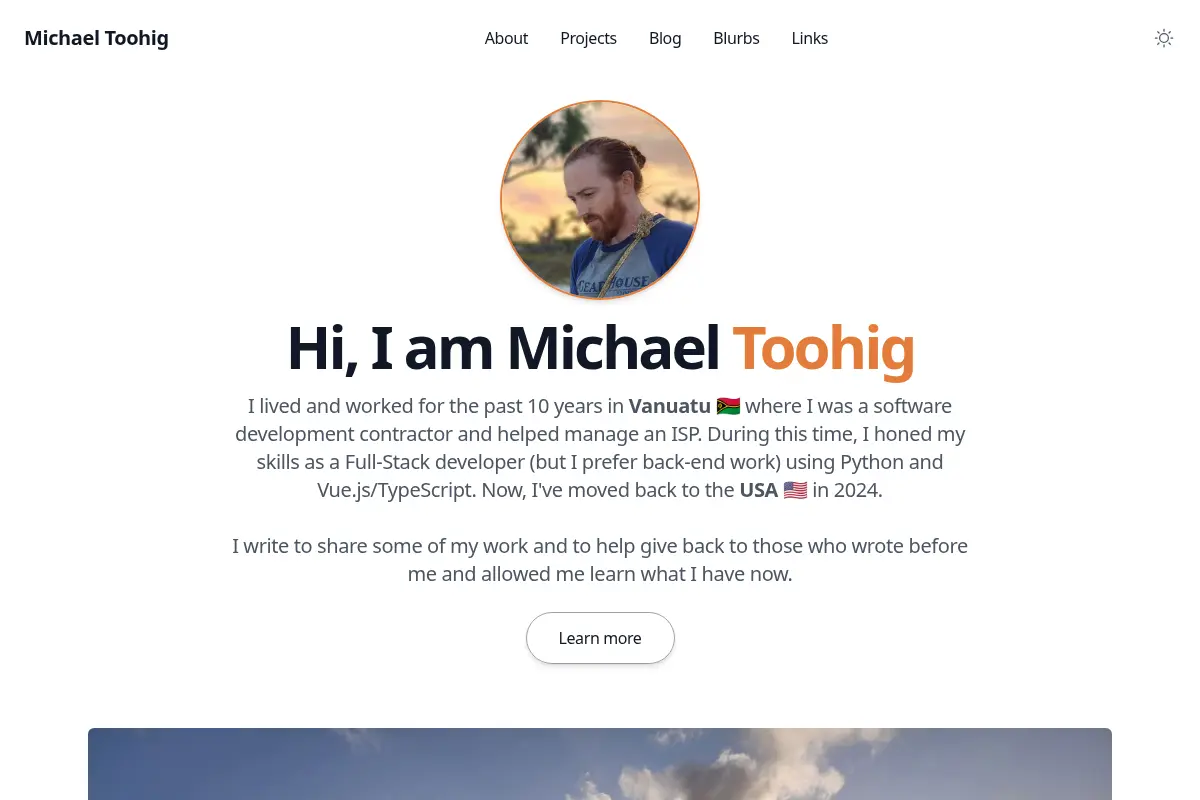 Michael Toohig — Personal Blog and Portfolio