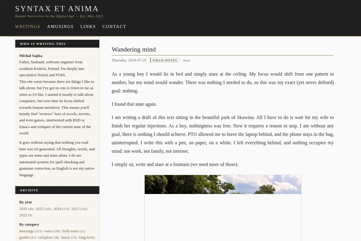 Syntax et Anima