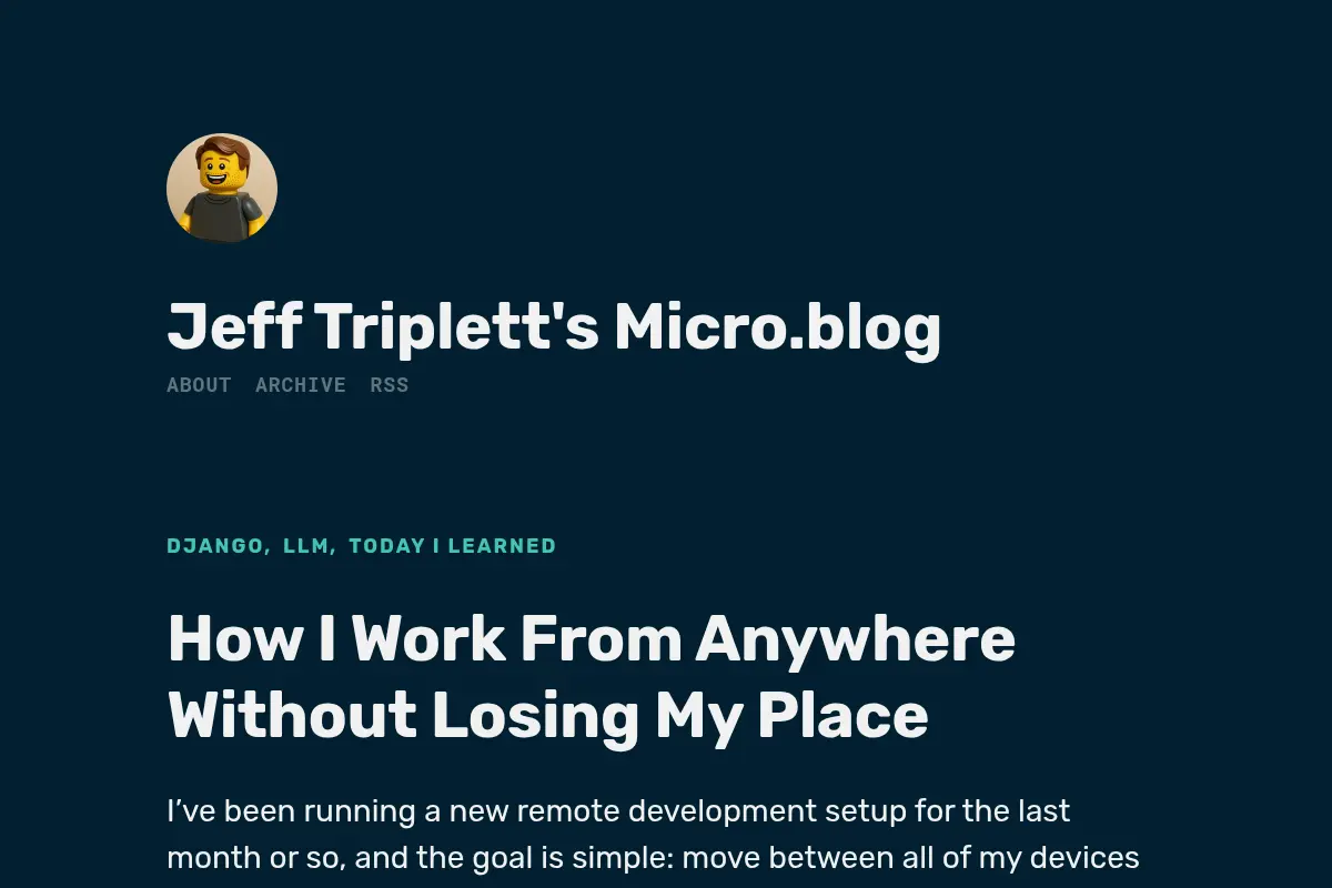 Jeff Triplett's Micro.blog