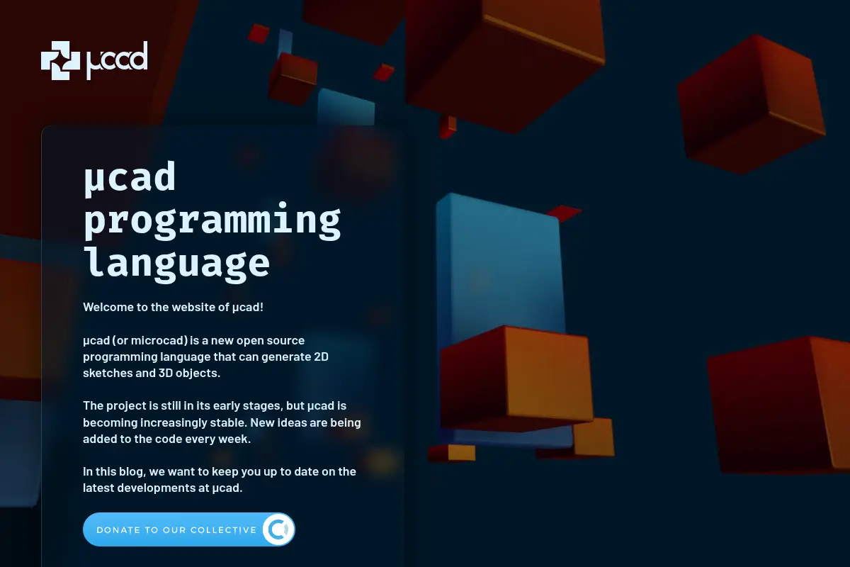 microcad.xyz – open source 2D and 3D modelling programming language