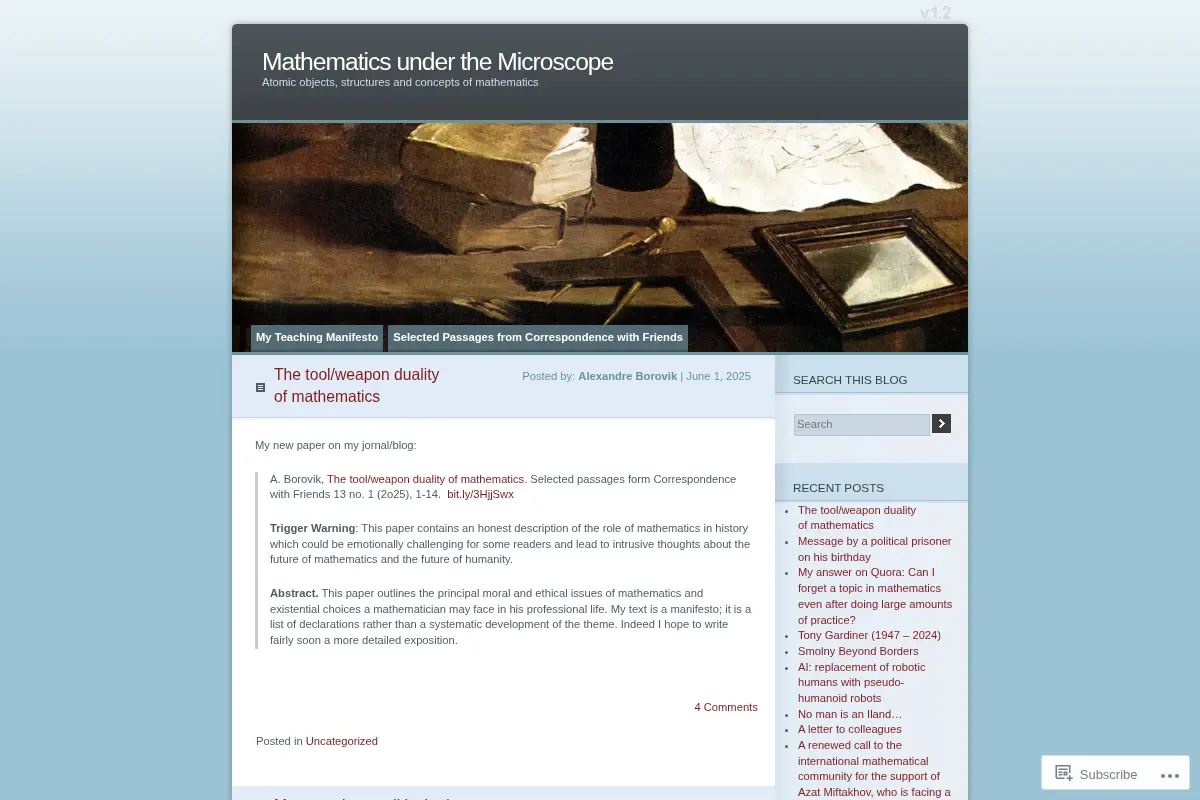 Mathematics under the Microscope