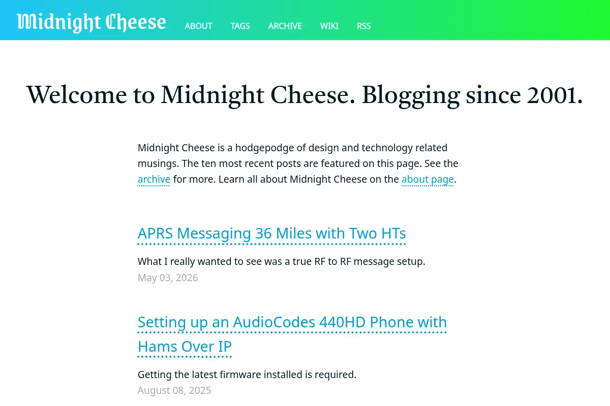 Midnight Cheese Blog