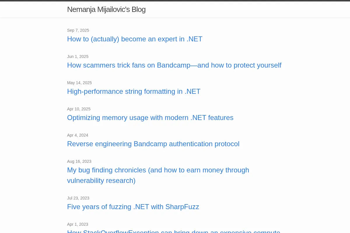 Nemanja Mijailovic's Blog