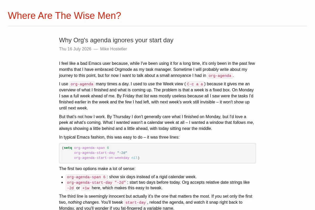 Where Are The Wise Men?
