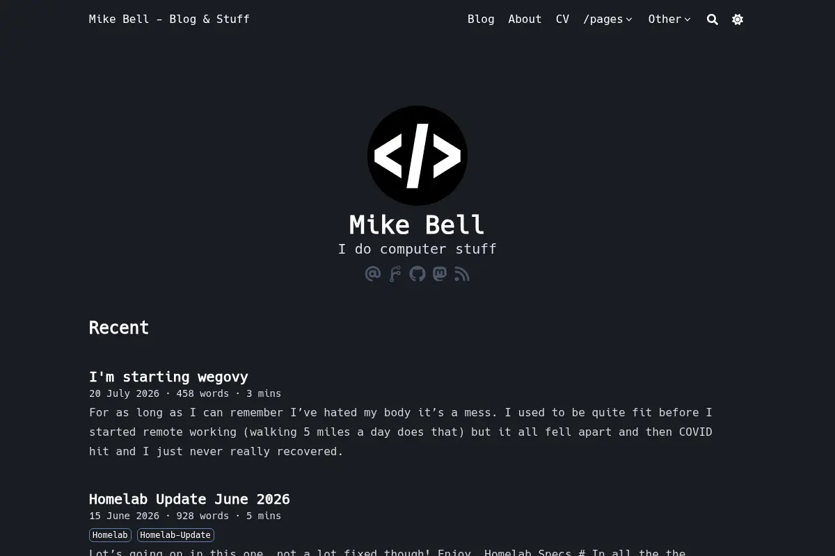 Mike Bell - Blog & Stuff