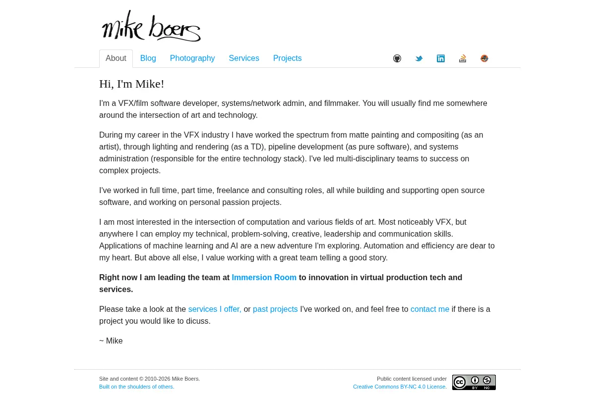 Mike Boers – VFX Developer & Filmmaker