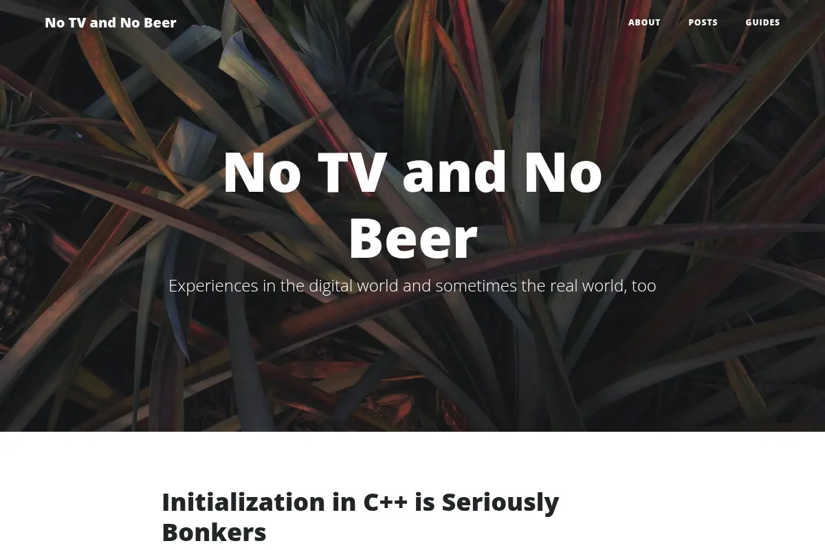 No TV and No Beer