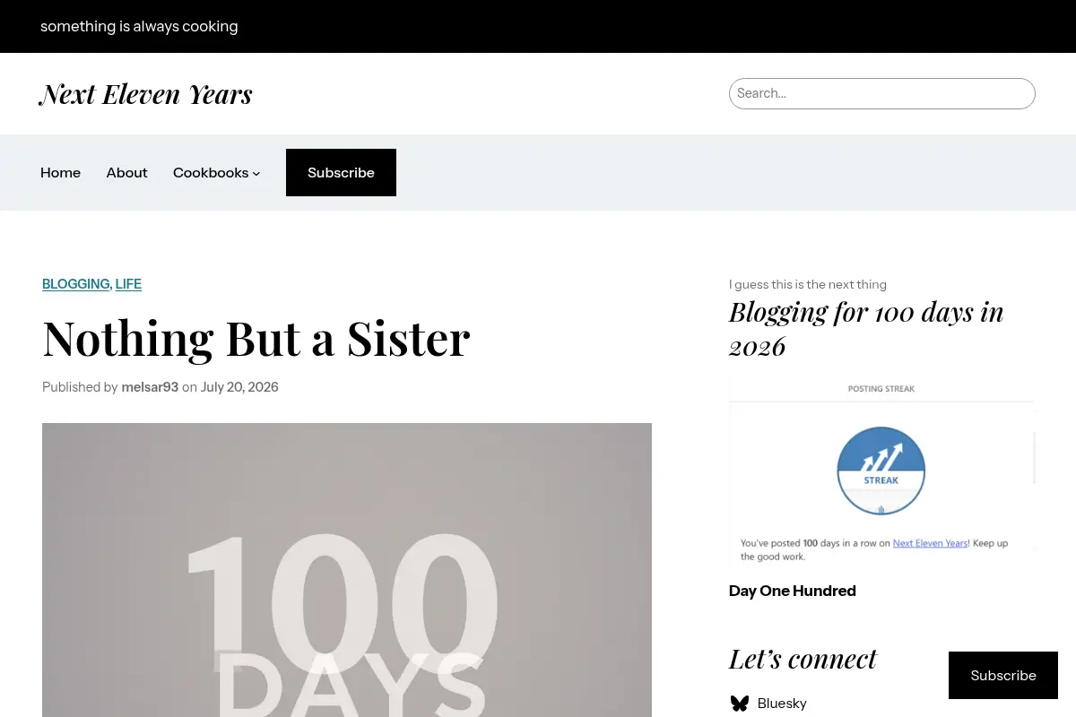 Next Eleven Years – Something is always Cooking