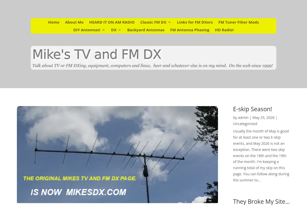 Mikes TV and FM DXing