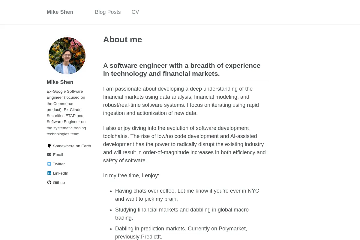 About me - Mike Shen