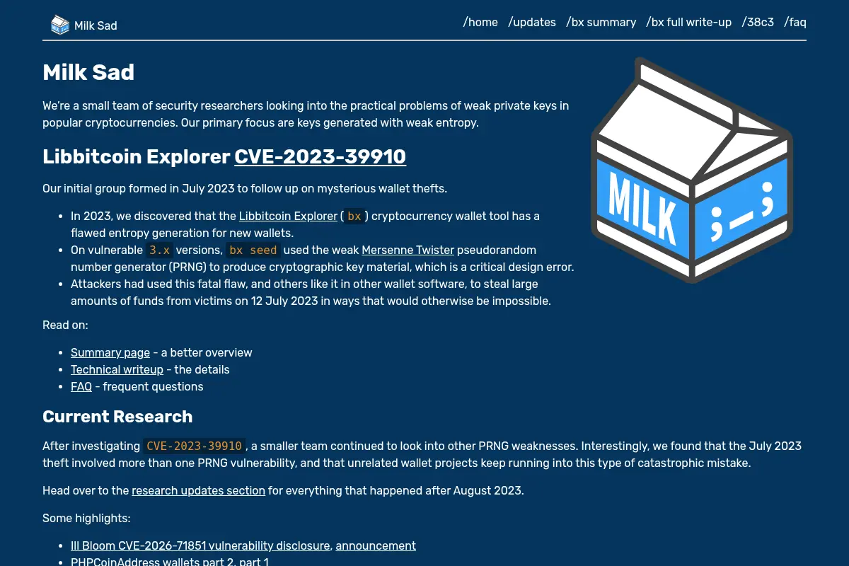 Milk Sad