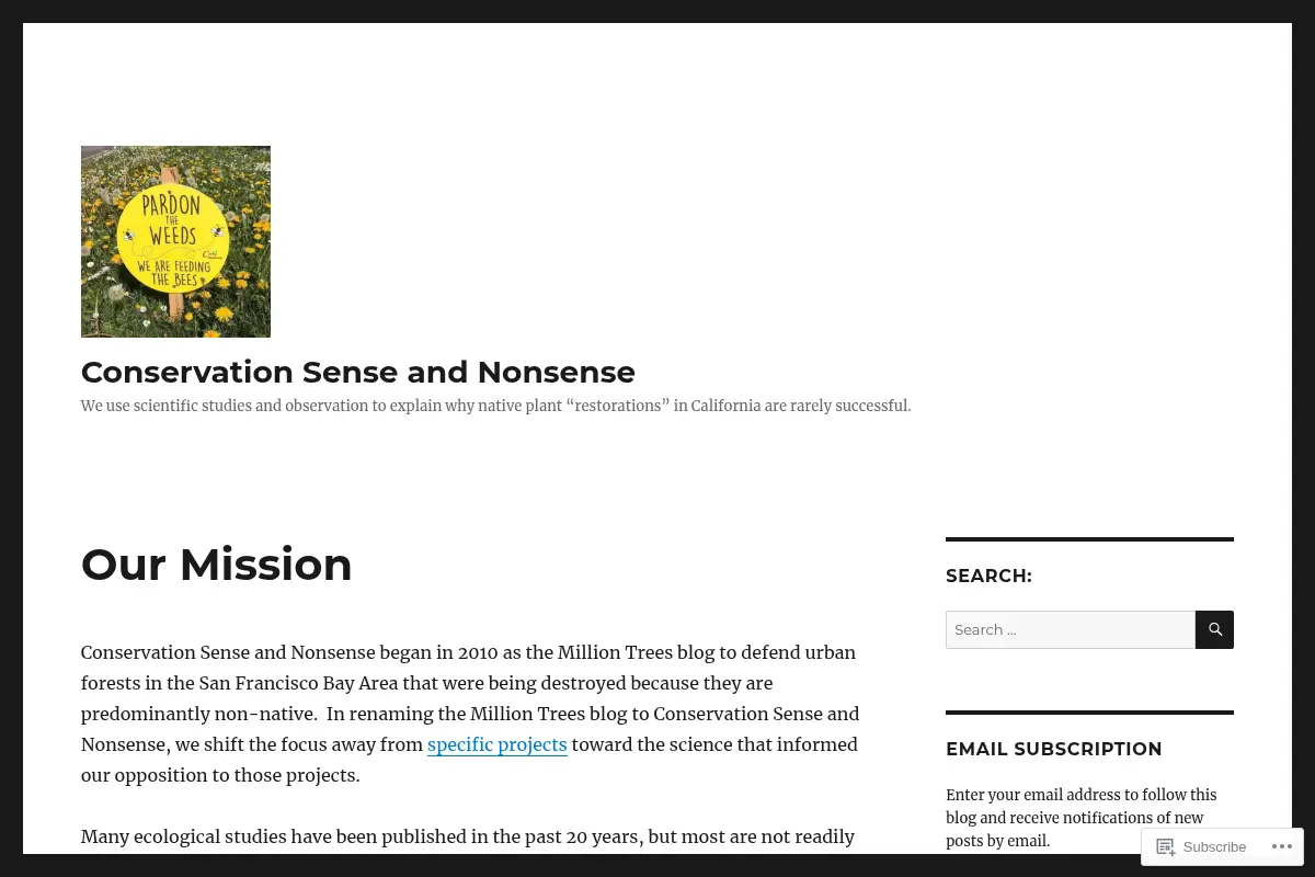 Conservation Sense and Nonsense