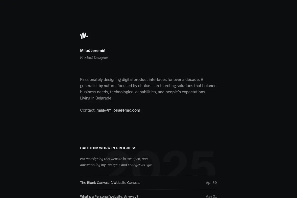 Miloš Jeremić · Product Designer