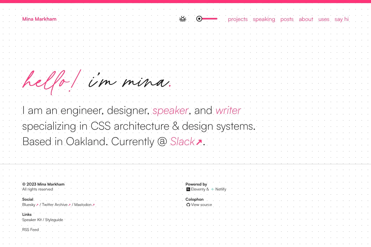 Mina Markham — engineer, designer, writer, speaker