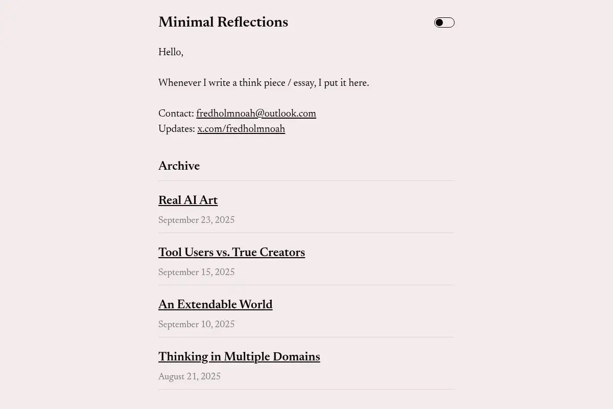 Minimal Reflections