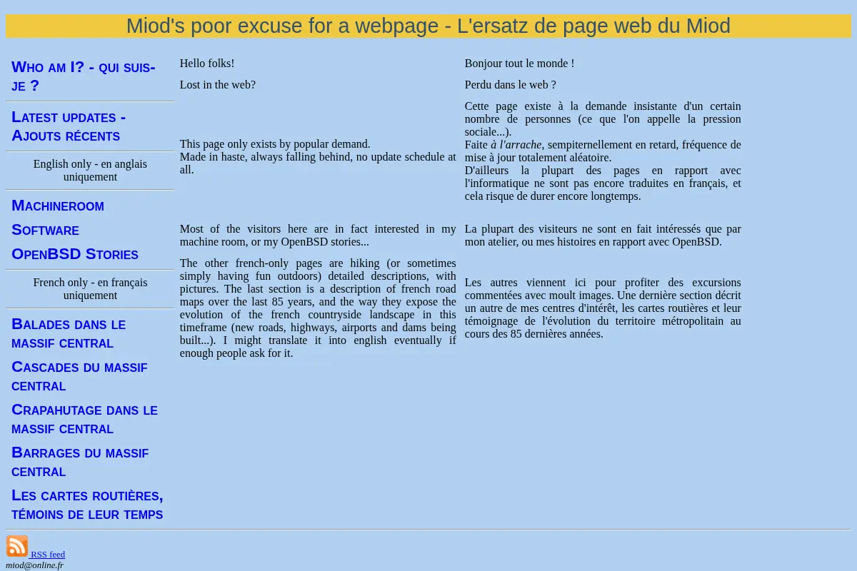 Miod's poor excuse for a webpage