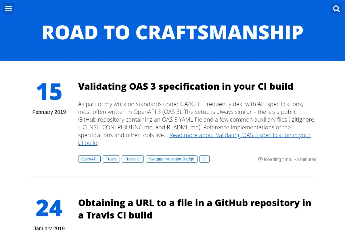 Road to Craftsmanship