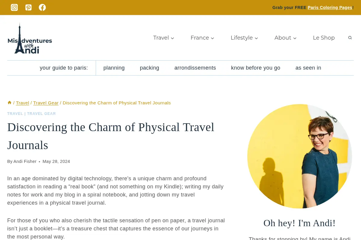 Discovering the Charm of Physical Travel Journals
