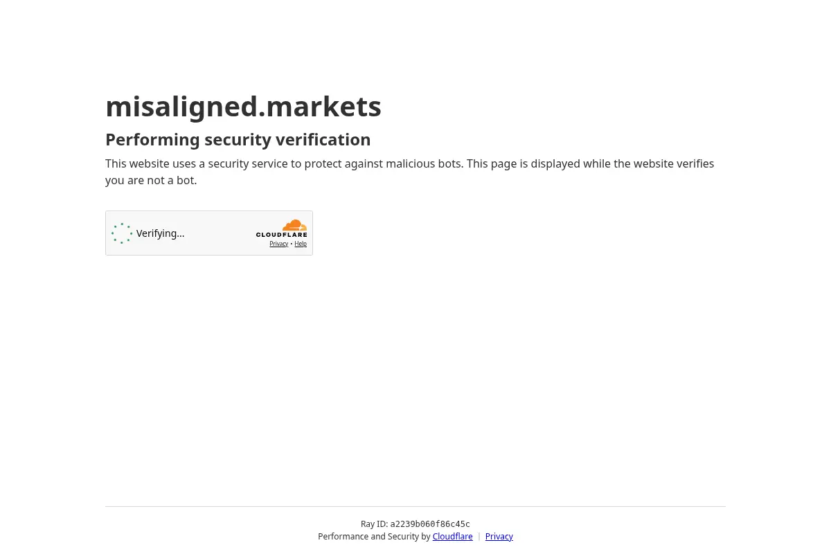 Misaligned Markets