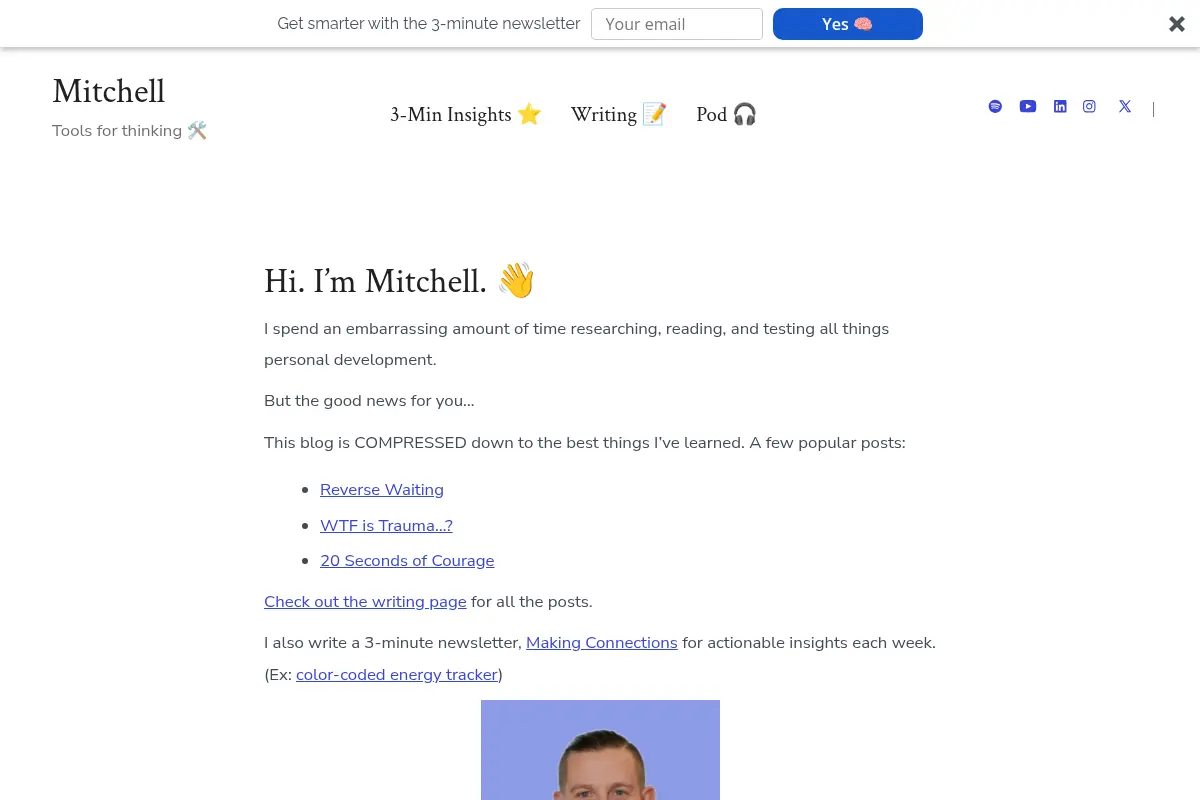 Hi. I’m Mitchell. 👋 - Mitchell