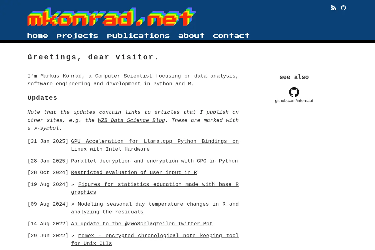 mkonrad.net: Home of Markus Konrad