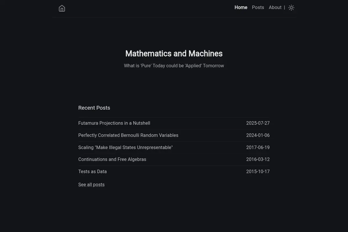 Mathematics and Machines