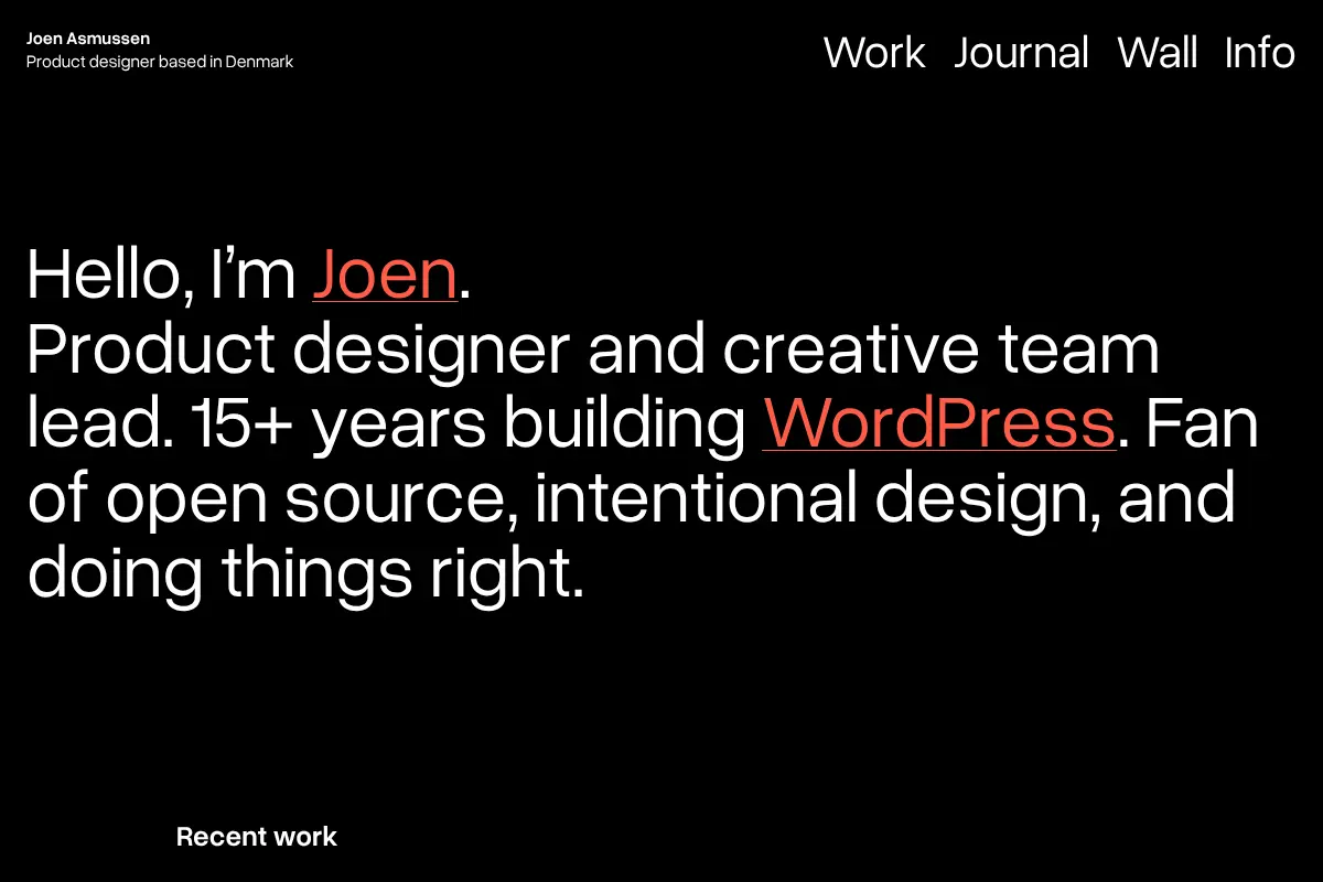Joen Asmussen – Product designer based in Denmark